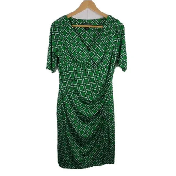 green emerald velvet dress L'AGENCE Amani Wrap Mini Dress in Grass Green main image 1